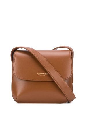 Giorgio Armani logo stamp shoulder bag - Brown