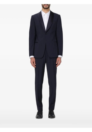 Emporio Armani single-breasted virgin wool suit - Blue