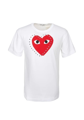 Comme Des Garçons Play Stud print embellished T-shirt - White