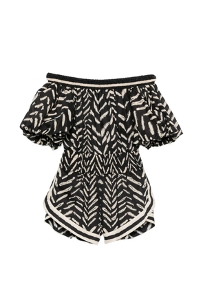 Johanna Ortiz geometric-pattern jumpsuit - Black
