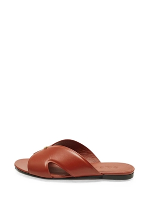 Loro Piana Pre-Owned Vera crossover slides - Brown