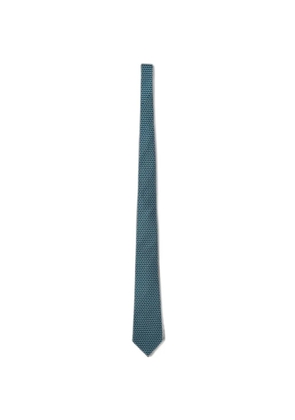 Zegna whale-print silk tie - Green