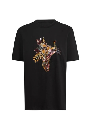 ETRO cotton T-shirt with peacock embellishment - Black