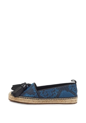 Burberry Pre-Owned snake-print tassel espadrilles - Blue