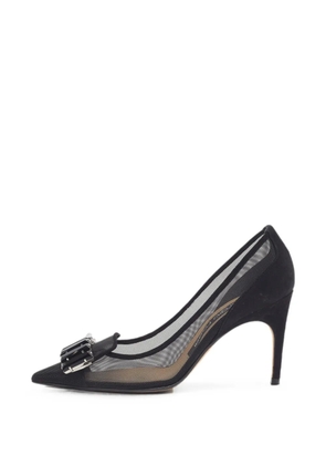 Sergio Rossi crystal-embellished mesh pumps - Black