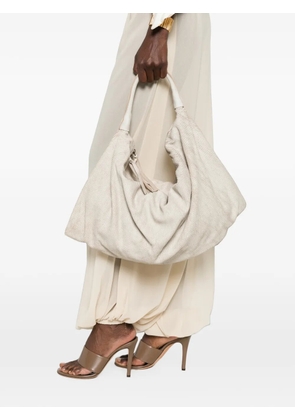 SOMMET Aura Petalino leather shoulder bag - Neutrals