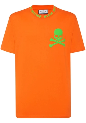Philipp Plein skull-print cotton T-shirt - Orange