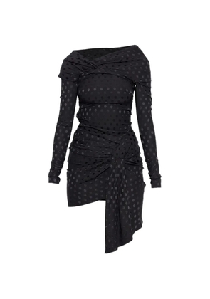 ISABEL MARANT draped polka-dot mini dress - Black