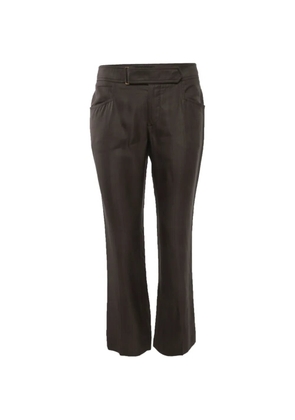 Gucci Pre-Owned silk belted trousers - Brown