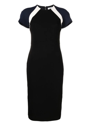 Victoria Beckham colour-block panelled midi dress - Black