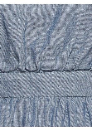 Missoni Pre-Owned ruffle-detail chambray midi dress - Blue