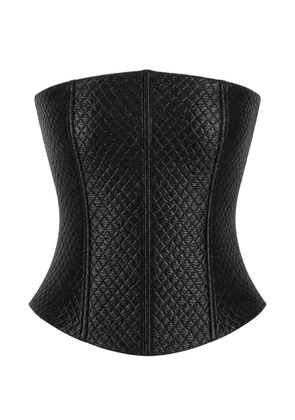 The Sei quilted curved-hem corset - Black
