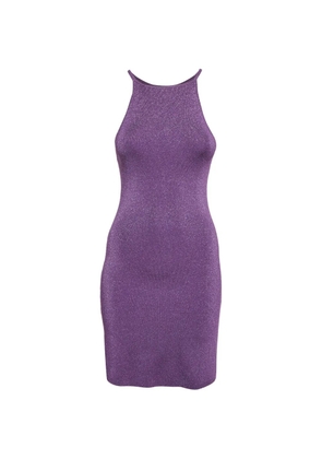 Maje Rouliana metallic-knit mini dress - Purple