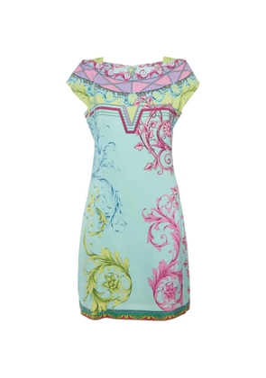 Versace Pre-Owned Barocco print sleeveless mini dress - Blue