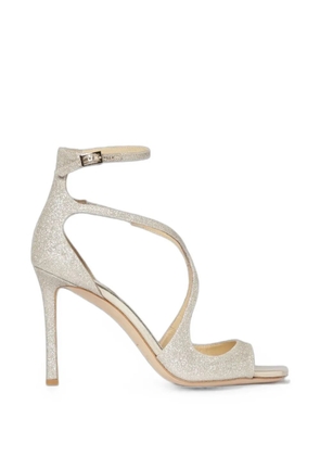 Jimmy Choo Azia glitter-effect sandals - Neutrals