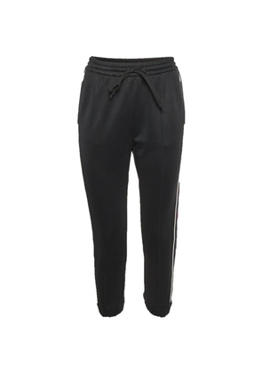 Gucci Pre-Owned side-stripe drawstring track pants - Black