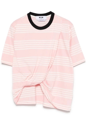 MSGM striped T-shirt - Pink