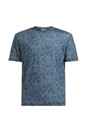 ETRO T-shirt with floral-motif - Blue