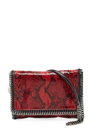 Stella McCartney Pre-Owned Falabella snake-effect shoulder bag - Red