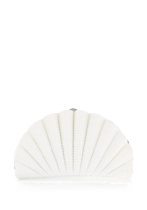 Judith Leiber Origami crystal-embellished shell clutch bag - White