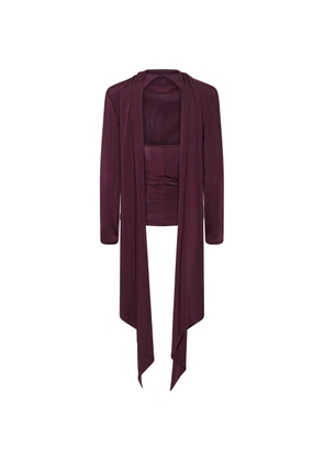 ROTATE BIRGER CHRISTENSEN draped-panel long-sleeve top - Purple