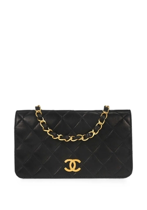 CHANEL Pre-Owned 2000-2002 mini Full Flap diamond-quilted shoulder bag - Black