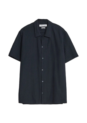 SAMSOE SAMSOE Avan textured short-sleeve shirt - Blue