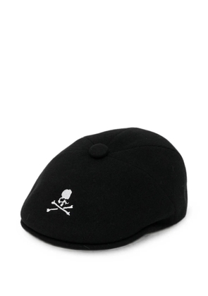 Mastermind Japan skull-embroidered flat cap - Black