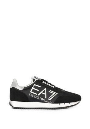Ea7 Emporio Armani logo-print panelled sneakers - Black