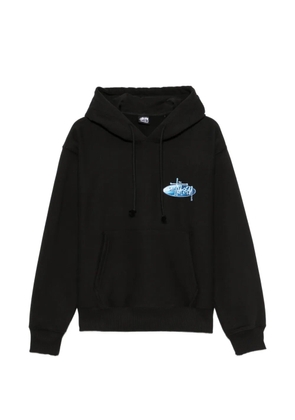 Stüssy logo-print hoodie - Black