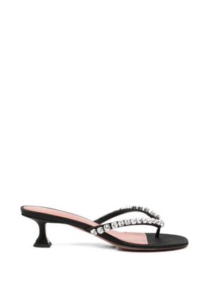 Amina Muaddi Gigi Thong crystal-embellished sandals - Black