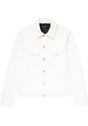 Purple Brand leather trucker jacket - White