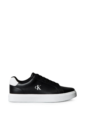 Calvin Klein logo-print leather sneakers - Black