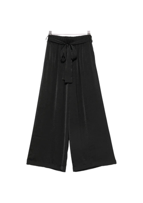 MOUTAKI satin-finish belted trousers - Black