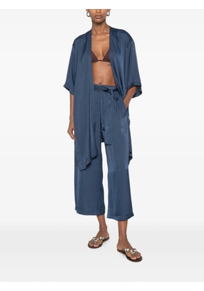 MOUTAKI belted wide-leg trousers - Blue