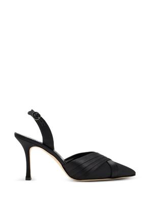 Manolo Blahnik Vieraslipla crossover-strap slingback pumps - Black