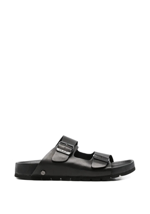 Cult buckle-fastening leather sandals - Black