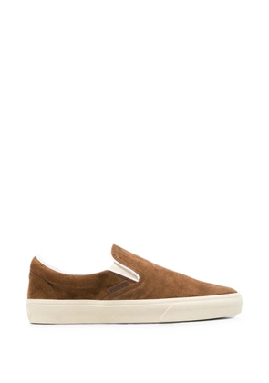 TOM FORD round-toe slip-on loafers - Brown