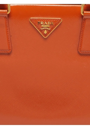 Prada Pre-Owned Pyramid frame satchel bag - Orange