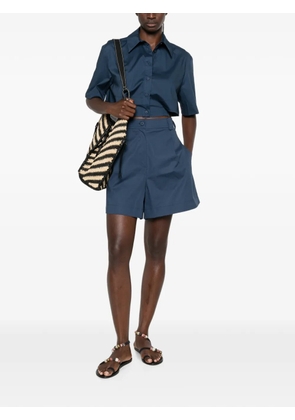 MOUTAKI short-sleeve cropped shirt - Blue