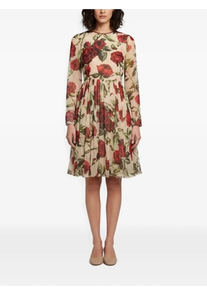 Dolce & Gabbana Pre-Owned floral-print midi dress - Neutrals