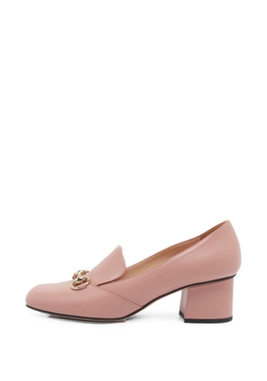 Gucci Pre-Owned Horsebit-detail leather loafers - Pink