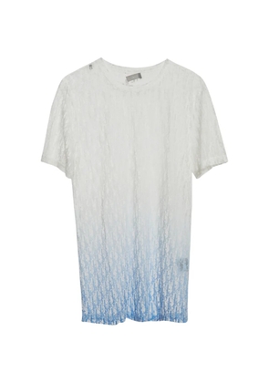Christian Dior Pre-Owned Oblique sheer T-shirt - White