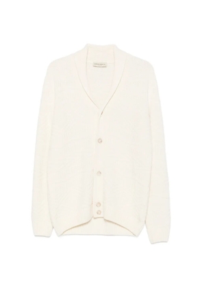 SERGIO MORETTI FIRENZE cable-knit shawl-collar cardigan - White