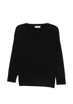 SERGIO MORETTI FIRENZE boat-neck long-sleeve sweater - Black