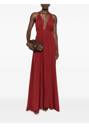 MOUTAKI halterneck maxi dress - Red