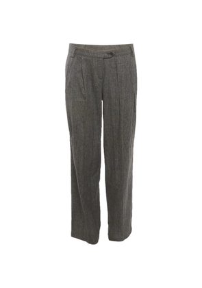 Etro Pre-Owned plaid wool wide-leg trousers - Grey