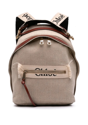 Chloé Pre-Owned 2023 Canvas Woody backpack - Brown