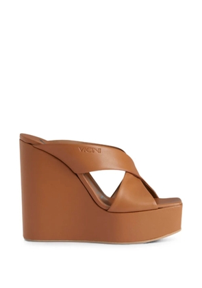 Giuseppe Zanotti leather wedge sandals - Brown