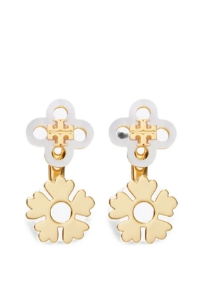 Tory Burch Double-T flower earrings - Gold